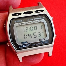 Seiko Alarm Chronograph Watch LCD Rare A257-5009 Cal A257 For Repair