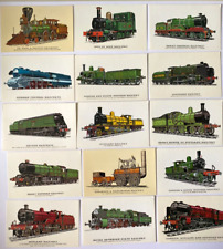 Nostalgia Miniatures Railway Locomotives Collectors Illustrated Postcards x15