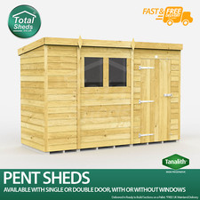 Total Sheds Pent Fast & Free Top Quality Pressure Treated Tanalised Timber Shed