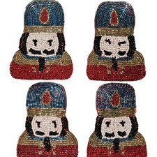 X4 Beaded Nutcracker Christmas