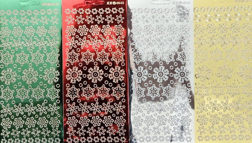 Christmas peel offs pack 4 - christmas,