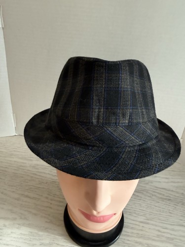 Men plaid trilby hat - trilby,