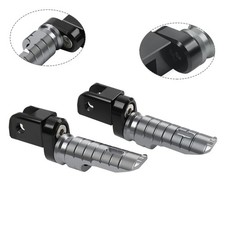 Grey front footrests - front, peg