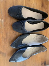 Ladies Size  Uk 7 Black Flat Shoes PRIMARK. Wide Fit And Caprice