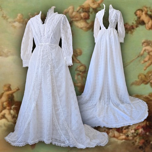 Vintage 1970s ethereal - vintage, lace