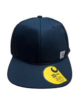 Carhartt Black Cap Firm Duck Flat Brim Ashland NEW Cotton One Size RRP £22.99