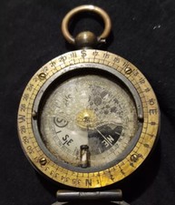 Rare WW1 Military Cavalry School Brass Compass JH Steward London