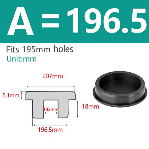 Black silicone rubber round - black,