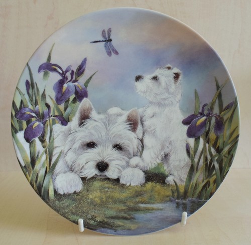 Royal worcester dog plate - royal,