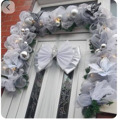 Luxury silver door bow with - ,