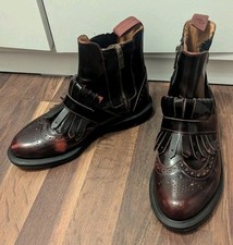 Womens UK 5 Dr Martens Tina Cherry Red Oxblood Real Leather Chelsea brogue Boots