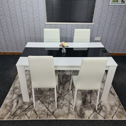 Black white wooden - black, dining