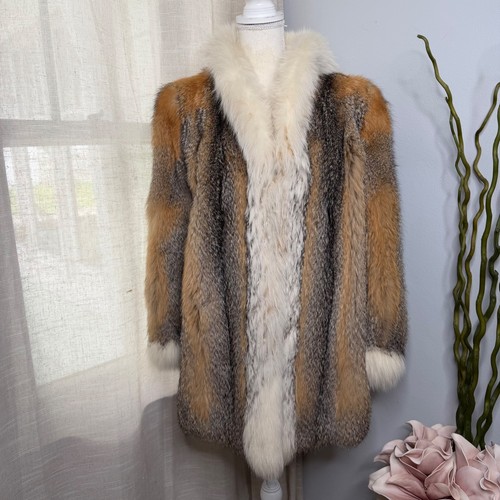 Vintage red fox fur - fox, mid