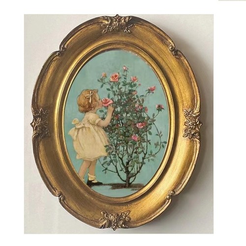 Vintage baroque oval photo - baroque,