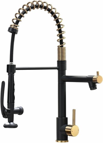 Stylish black gold - black&gold, kitchen