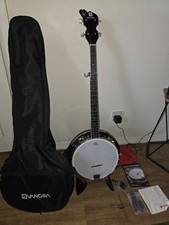 Vangoa 5-String Banjo Remo Head Closed Solid Back
