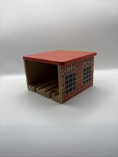 Wooden Train Track Engine Shed