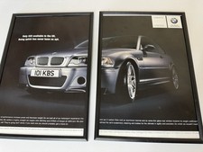 FRAMED Original 2002 E46 BMW M3 CSL Magazine Advert Man Cave Wall Art Retro Rare