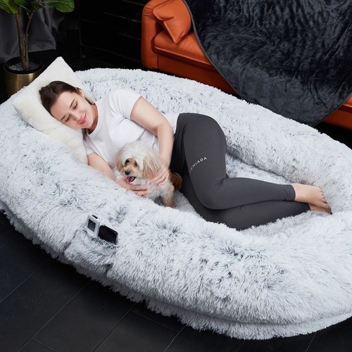 Human sized dog bed faux - dog, fur