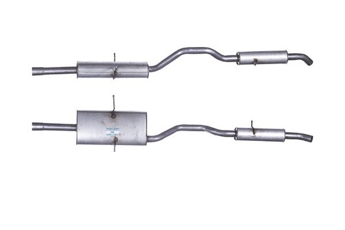 Exhaust twin silencer centre - exhaust,