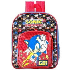 Kids Sonic The Hedgehog Boys Sega Deluxe Backpack Rucksack School Book Lunch Bag