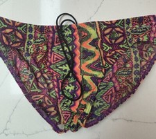Men’s Vintage Solstar Tan Through Swim Wear Swimmers Aztec Print Large