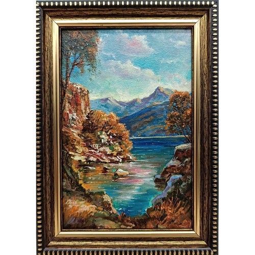 Mountain lake original oil - lake,
