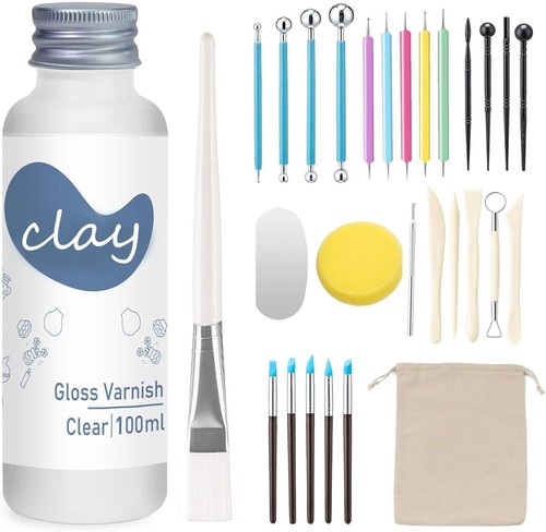 29pcs air dry clay - air, glaze