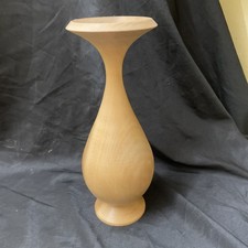 Tulip Wooden Turned Single Bud Vase Smooth Finish Ivor Davies c2011