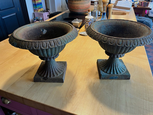 Pair vintage cast - pair,