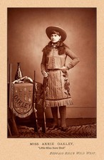 ANNIE OAKLEY Cabinet Card CDV