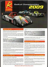 Radical Championships 2009 UK Market Single Sheet Brochure 