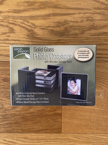 Glass photo coasters by - 4,