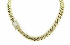 Men Miami Cuban Link Chain 14k