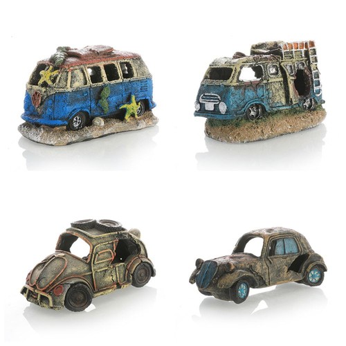 Car wreck aquarium decoration - wreck,