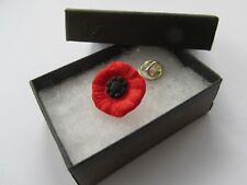 Handmade Red & Black Poppies Flower Brooch Tac Lapel Pin - Gift Boxed 11907