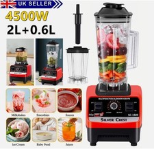 2L+0.6L 2 Jugs Food Blender Juicer Mixer Crusher Processor Grinder 4500W Maker