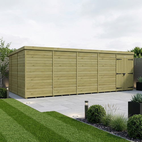 Pent shed double - x,
