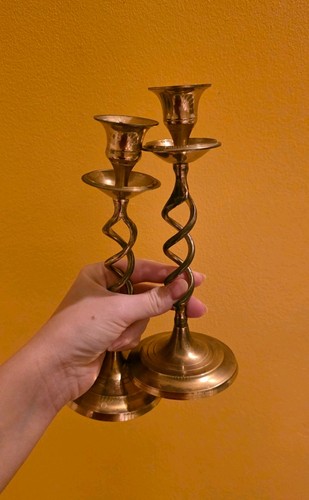 Pair vintage gold - vintage, twisted