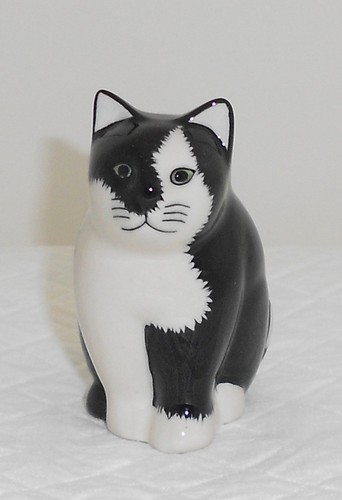 Quail cat black white - &,