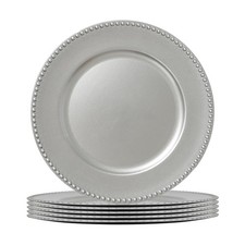 6x Round Charger Plates 33cm