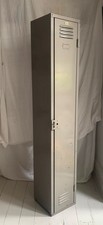 Vintage Tall Grey Metal Locker