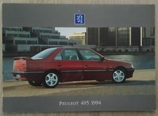 Peugeot 405 Range Brochure 1994 - Style  GLX  GTX  STI  GTX  Mi16 Le Mans