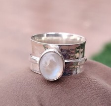Moonstone Spinner Ring Solid