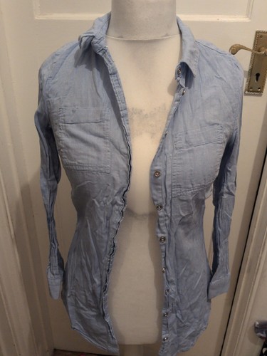 Primark blue collared long - collared,