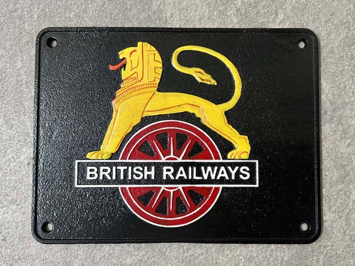 British railways sign - british, cast