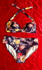 JOULES Navy Floral Bikini Set