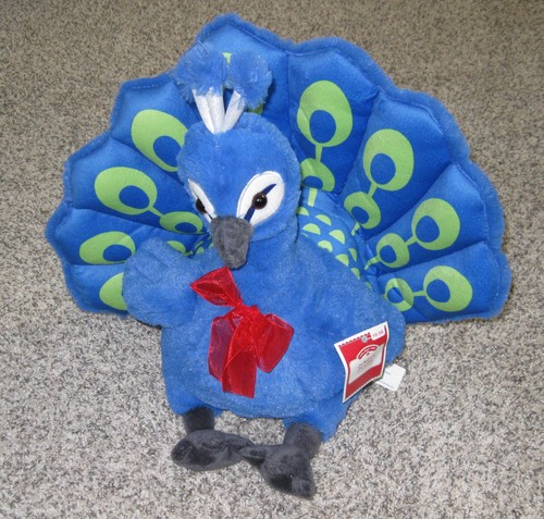 Blue peacock jungle plush - blue,