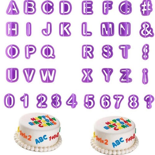Fondant letter cutters set - fondant,