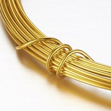 Gold Aluminium Bendable Wire 1mm 18 Gauge Craft 10 Metre Holds Shape Jewellery